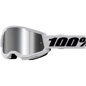 MX aizsargbrilles 100% Strata 2 white silver mirror