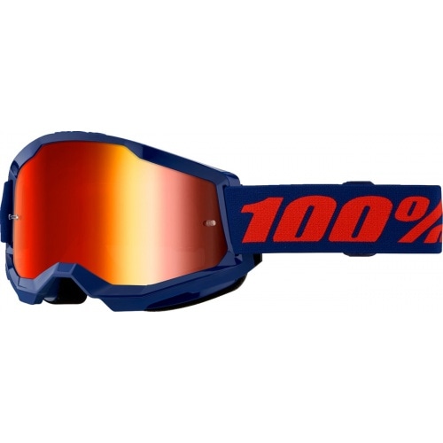 MX aizsargbrilles 100% Strata 2 marine blue red mirror MX aizsargbrilles 100% Strata 2 marine blue red mirror