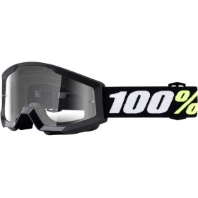 Briļļu brilles MX 100% Strata Mini (Kids) melnas / caurspīdīgas