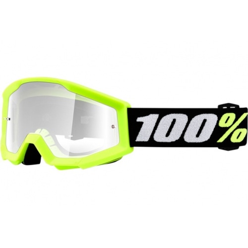 Goggles MX 100% Strata Mini (Kids) yellow / clear Goggles MX 100% Strata Mini (Kids) yellow / clear