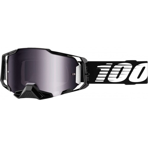 Goggles MX 100% Armega black silver mirror lens Goggles MX 100% Armega black silver mirror lens