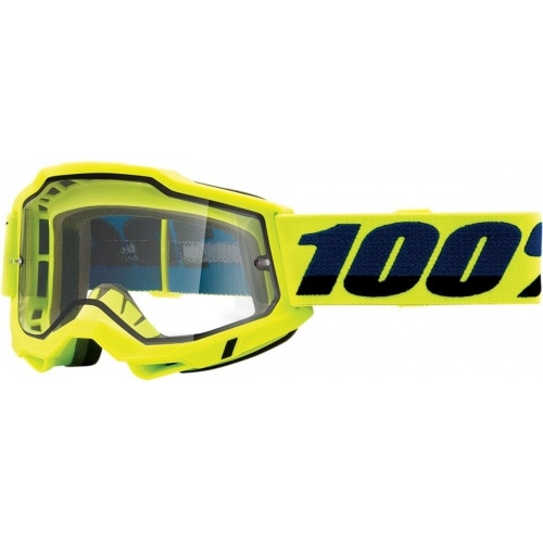 Goggles MX 100% Accuri 2 ENDURO yellow clear Goggles MX 100% Accuri 2 ENDURO yellow clear