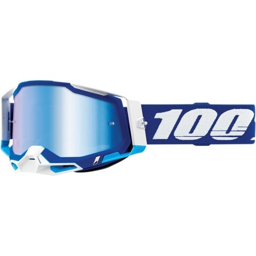Goggles MX 100% Racecraft 2 blue blue mirror lens Goggles MX 100% Racecraft 2 blue blue mirror lens