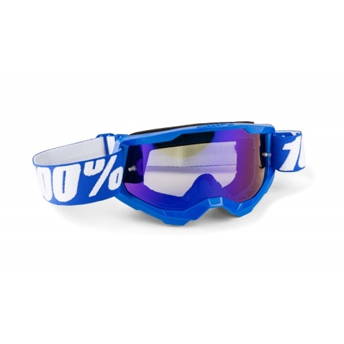 Goggles MX 100% Strata 2 blue / blue mirror lens Goggles MX 100% Strata 2 blue / blue mirror lens