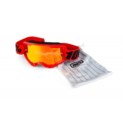 Briļļu brilles MX 100% Strata 2 red / red mirror lēcas Briļļu brilles MX 100% Strata 2 red / red mirror lēcas