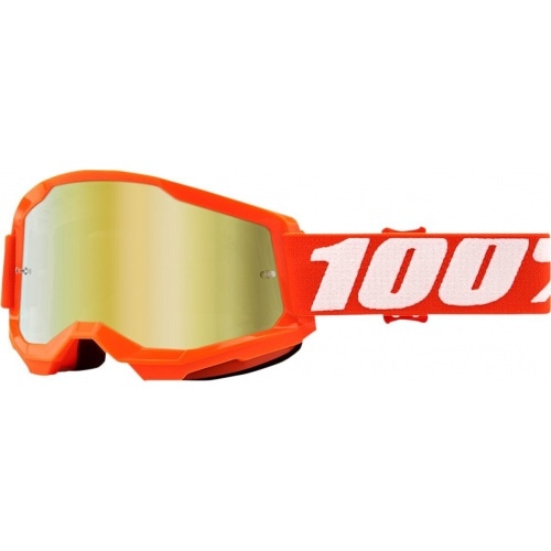 Goggles MX 100% Strata 2 orange / gold mirror lens Goggles MX 100% Strata 2 orange / gold mirror lens