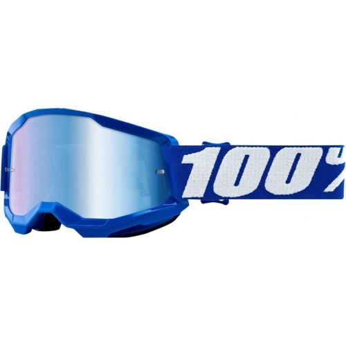 Briļļu brilles MX 100% Strata 2 Kids blue / blue mirror lēcas Briļļu brilles MX 100% Strata 2 Kids blue / blue mirror lēcas