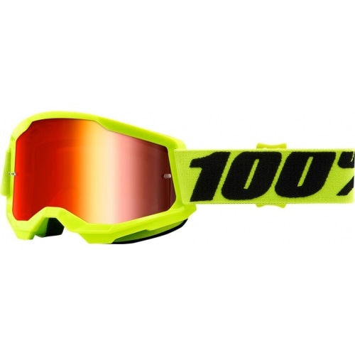 Briļļu brilles MX 100% Strata 2 Kids yellow / red mirror lens Briļļu brilles MX 100% Strata 2 Kids yellow / red mirror lens