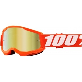 Briļļu brilles MX 100% Strata 2 Kids oranža / zelta spoguļa lēcas
