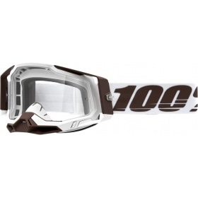 Briļļu brilles MX 100% Racecraft 2 Snowbird caurspīdīgas