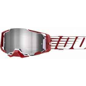 Briļļu brilles MX 100% Armega Oversized Deep red / silver