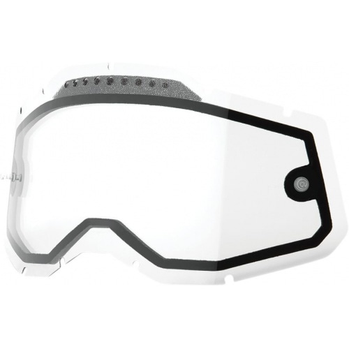 Lens dual 100% Racecraft 2 / Accuri 2 / Strata 2 vented clear Lens dual 100% Racecraft 2 / Accuri 2 / Strata 2 vented clear
