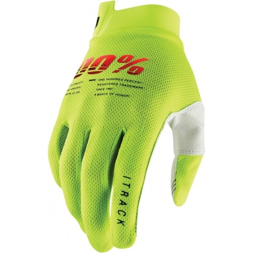 Gloves 100% Kids iTRACK neon yellow Gloves 100% Kids iTRACK neon yellow