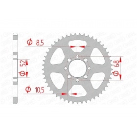 Rear Sprocket Afam steel 38 teeth KLX 110