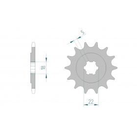 Front Sprocket Afam self-cleaning 13 teeth KX 125