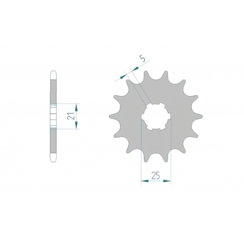 Front Sprocket Afam 15 teeth Kawasaki Front Sprocket Afam 15 teeth Kawasaki
