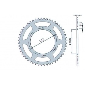Aizmugurējais cilindrs 52 zobi - 420 Afam Aprilia SX 50
