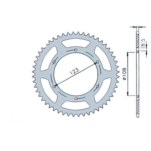 Aizmugurējais cilindrs 52 zobi - 420 Afam Aprilia SX 50 Aizmugurējais cilindrs 52 zobi - 420 Afam Aprilia SX 50