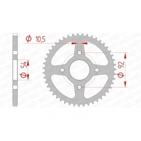 Rear Sprocket steel 60 teeth – 420 Afam Yamaha TZR