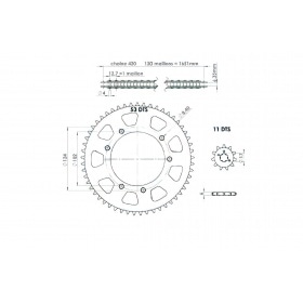Chain Kit AFAM 11×53 – 420 Derbi Senda DRD