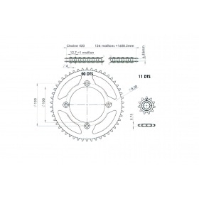 Chain Kit AFAM 11×50 – 420 Beta RR after 2005