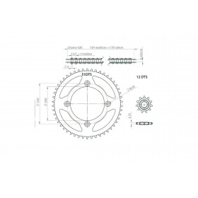 Chain Kit AFAM 12×51 – 420 Beta RR after 2005