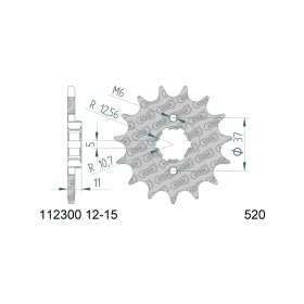 Chain Kit AFAM 15×34 SYM Track Runner 200