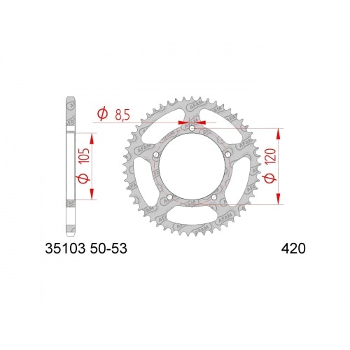 Chain Kit AFAM 11x53 Generic / Keeway Chain Kit AFAM 11x53 Generic / Keeway