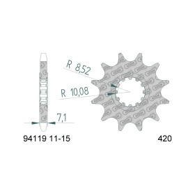 Chain Kit AFAM 11×48 Rieju RR