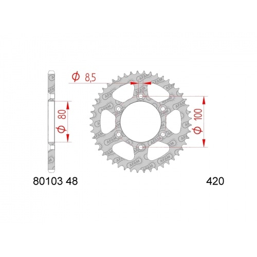 Chain Kit AFAM 11x48 Rieju RR Chain Kit AFAM 11x48 Rieju RR