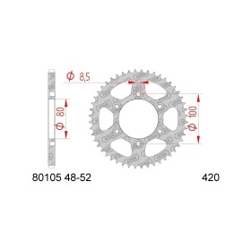 Chain Kit AFAM 11×52 Rieju Spike