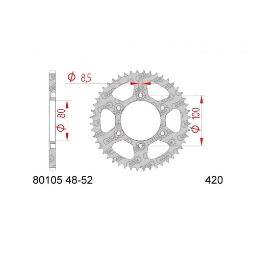 Chain Kit AFAM 11x52 Rieju Spike Chain Kit AFAM 11x52 Rieju Spike