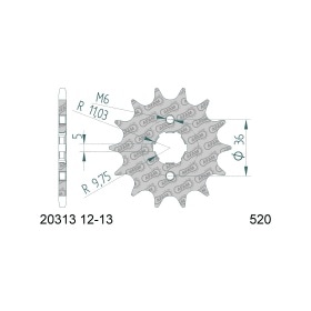 Chain Kit AFAM 13x38 Honda TRX 300 EX before 2008