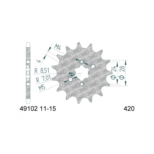 Chain Kit AFAM 14×53 Aprilia RS / Derbi GPR Chain Kit AFAM 14×53 Aprilia RS / Derbi GPR