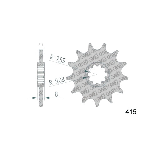 Ķēdes komplekts AFAM 12x43 Aprilia RS50 1993 - 1998 Ķēdes komplekts AFAM 12x43 Aprilia RS50 1993 - 1998