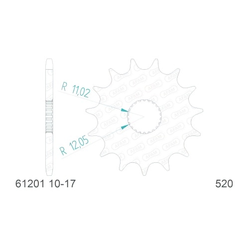Ķēdes komplekts AFAM 17x40 Aprilia RS125 2006 - 2010 Ķēdes komplekts AFAM 17x40 Aprilia RS125 2006 - 2010