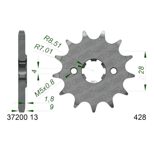 Chain Kit AFAM 13x62 Aprilia SX125 Chain Kit AFAM 13x62 Aprilia SX125