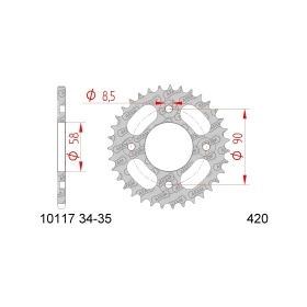 Chain Kit AFAM 15x34 Honda MSX 125 Grom