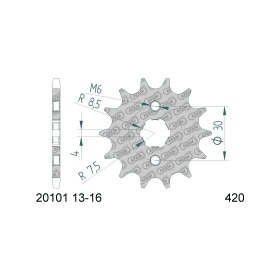 Chain Kit AFAM 15x34 Honda MSX 125 Grom
