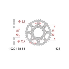 Chain Kit AFAM 14x36 Kymco K-Pipe
