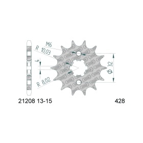Chain Kit AFAM 14x54 Motorhispania KN1 125 / KN2 125