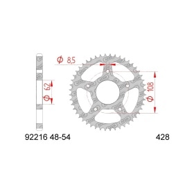 Chain Kit AFAM 14x54 Motorhispania KN1 125 / KN2 125