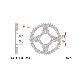 Chain Kit AFAM 14x48 Hyosung RX 125 Enduro