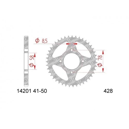 Chain Kit AFAM 14x48 Hyosung RX 125 Enduro Chain Kit AFAM 14x48 Hyosung RX 125 Enduro