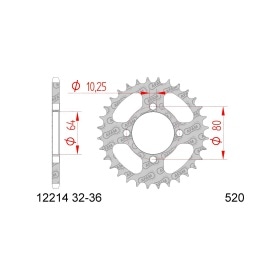 Chain Kit AFAM 12x32 Yamaha Breeze / Grizzly