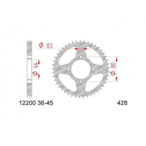 Chain Kit AFAM 15x39 SYM XS 125 K Chain Kit AFAM 15x39 SYM XS 125 K