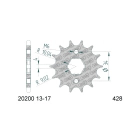 Chain Kit AFAM 15x39 SYM XS 125 K