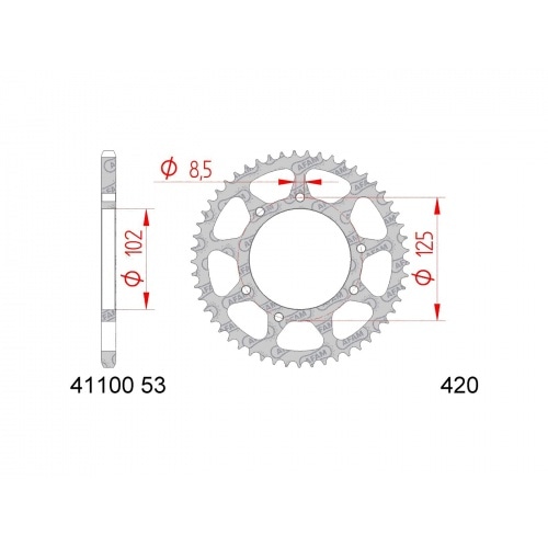 Chain Kit AFAM 11x53 Gilera RCR 50 Chain Kit AFAM 11x53 Gilera RCR 50