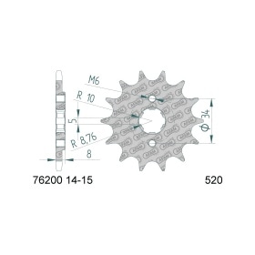 Ķēdes komplekts AFAM 14x30 Kymco MXU 50