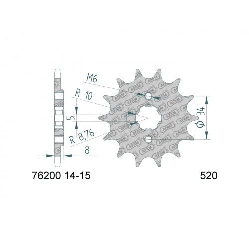Ķēdes komplekts AFAM 14x30 Kymco MXU 50 Ķēdes komplekts AFAM 14x30 Kymco MXU 50